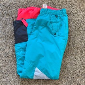 Columbia Neon green/blue pink silver Snowpants